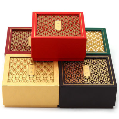 Antieke stijl kartonnen papier sieraden verpakkingsdoos met textuur decoratie