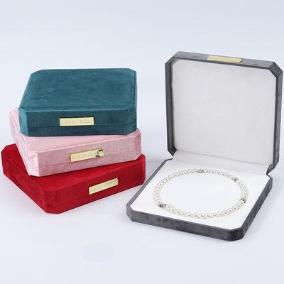 kopen Soft Touch Multi Color Velvet Pearl Necklace opslagdoos met gouden schets online manufacture