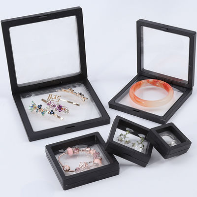 kopen Zwarte luxe juwelencasten Plastic beschermde doos met PE film voor juwelen online manufacture