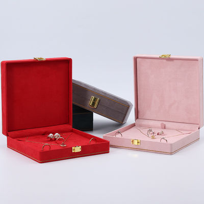 Zacht, glad, fluweel, sieradendoos, organisator, gouden gesp, luxe sieradendoos, OEM