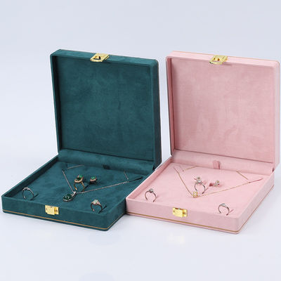 Zacht, glad, fluweel, sieradendoos, organisator, gouden gesp, luxe sieradendoos, OEM
