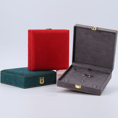 Zacht, glad, fluweel, sieradendoos, organisator, gouden gesp, luxe sieradendoos, OEM