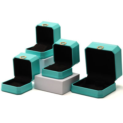 kopen Octogonale Cyan Ring Ornament PU Lederen Juwelen Luxe Verpakkingsdoos Organisator online manufacture