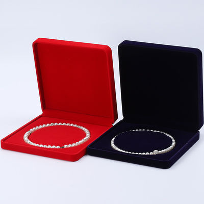 kopen Op maat gemaakte, gladde, zachte fluwelen sieraden doos, parel ketting opslag doos sieraden set online manufacture