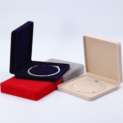 Op maat gemaakte, gladde, zachte fluwelen sieraden doos, parel ketting opslag doos sieraden set