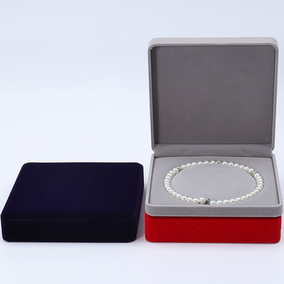 Op maat gemaakte, gladde, zachte fluwelen sieraden doos, parel ketting opslag doos sieraden set