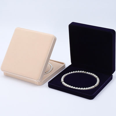 Op maat gemaakte, gladde, zachte fluwelen sieraden doos, parel ketting opslag doos sieraden set