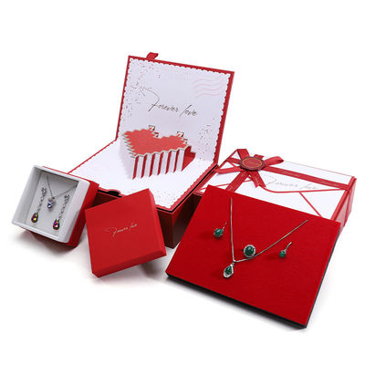 Luxe opslag karton papier juwelen cadeaubon met pop-up kaart