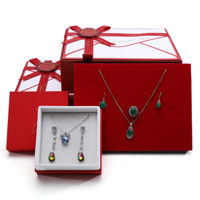 Luxe opslag karton papier juwelen cadeaubon met pop-up kaart