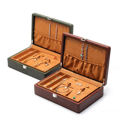 kopen Draagbare Ruime Ruimte Faux Lederen Juwelen Luxe Buckle Organisator voor reizen online manufacture