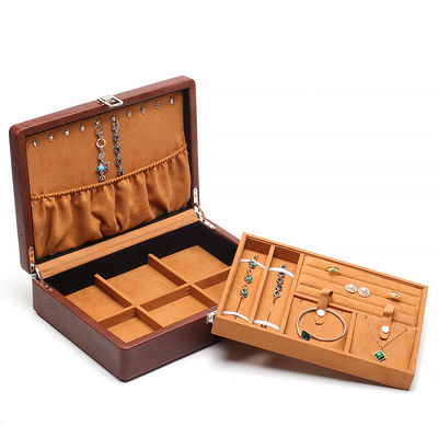 Draagbare Ruime Ruimte Faux Lederen Juwelen Luxe Buckle Organisator voor reizen
