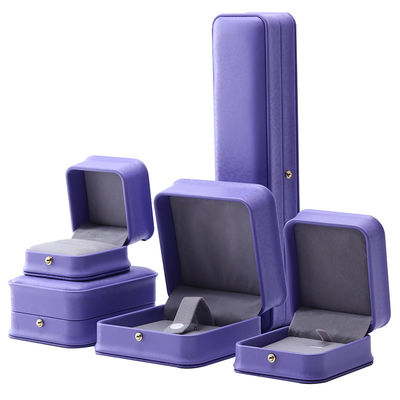 kopen Opvallend paars zacht fluweel sieraden opslag doos Pakket voor ring hanger online manufacture