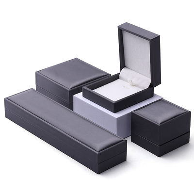 Soft Touch Borstel Afwerking PU Lederen Juwelen Verpakkingsdoos Set Luxe Organisator