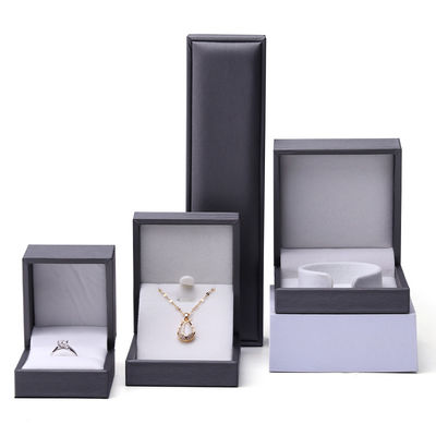 Soft Touch Borstel Afwerking PU Lederen Juwelen Verpakkingsdoos Set Luxe Organisator