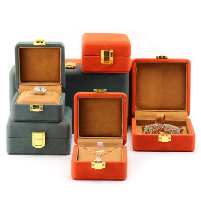 Soft Touch Fluweel Juwelen Doos Verpakking Sets Multi Color Voor Luxe Horloge opslag