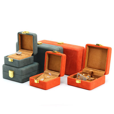 Soft Touch Fluweel Juwelen Doos Verpakking Sets Multi Color Voor Luxe Horloge opslag