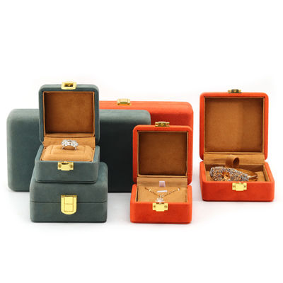 Soft Touch Fluweel Juwelen Doos Verpakking Sets Multi Color Voor Luxe Horloge opslag