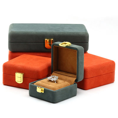 Soft Touch Fluweel Juwelen Doos Verpakking Sets Multi Color Voor Luxe Horloge opslag
