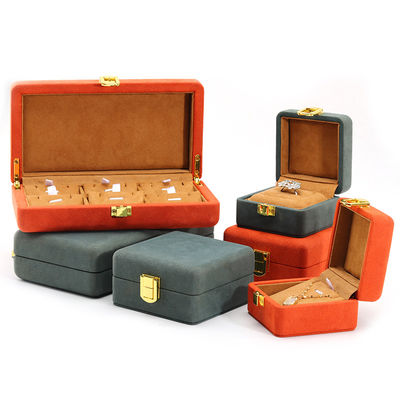 Soft Touch Fluweel Juwelen Doos Verpakking Sets Multi Color Voor Luxe Horloge opslag
