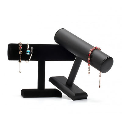 T-vormige kunststof cilinder sieraden display stand voor armband hanger horloge show