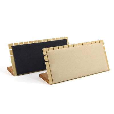Rectangular Notched Edge Houten sieraden display rack Stand voor hanger