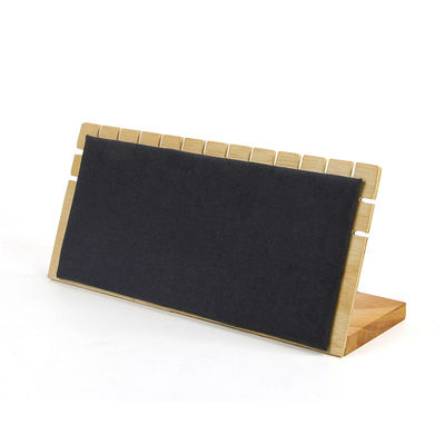 Rectangular Notched Edge Houten sieraden display rack Stand voor hanger