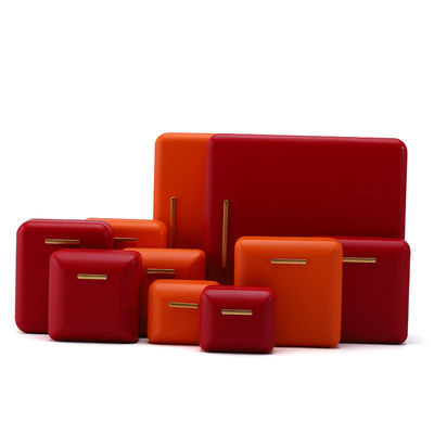 Multi-Color Sleek Convex PU Leer Juwelenopslagdoos voor Luxe Verpakking