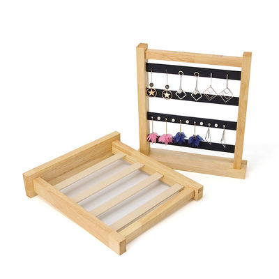 Compacte multifunctionele houten oorringen Drop Display Rack Juwelen Exhibition Stand