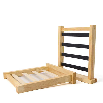 Compacte multifunctionele houten oorringen Drop Display Rack Juwelen Exhibition Stand