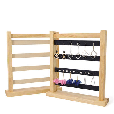 Compacte multifunctionele houten oorringen Drop Display Rack Juwelen Exhibition Stand