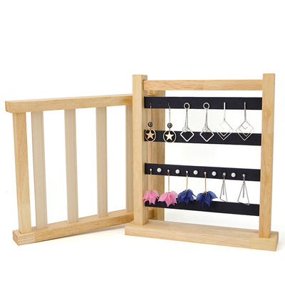 Compacte multifunctionele houten oorringen Drop Display Rack Juwelen Exhibition Stand