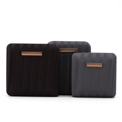 High-End Ray Grain Faux Leer Juwelen Verpakkingsdoos met Gouden Bar Ornament