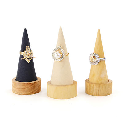 Compact Kegelvormige houten armband Display Stand voor Bangle Watch Exhibition