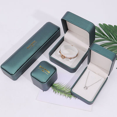 Donkergroen Convex Fake Leather Juwelenopslagdoos Luxe organisator Verpakking