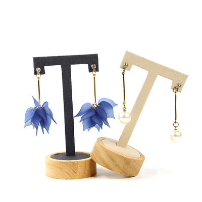 T-vormige lederen hoes voor oordruppels Display Stand voor juwelen Luxe tentoonstelling