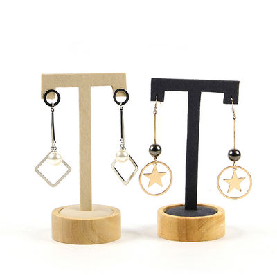 T-vormige lederen hoes voor oordruppels Display Stand voor juwelen Luxe tentoonstelling