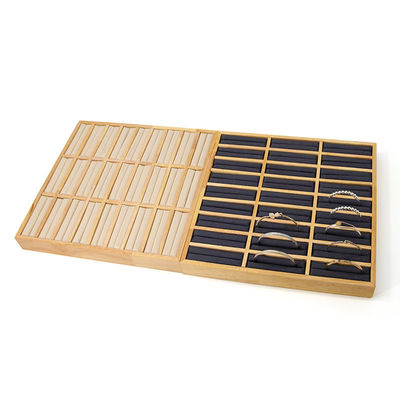 3x9 Compact Solid Wood Juwelen Ring Storage Display Tray Plaat Voor Luxe Show