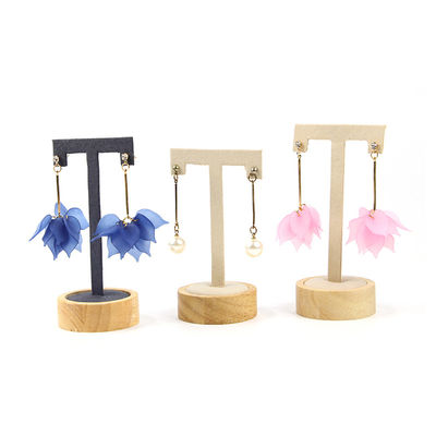 T-vormige lederen hoes voor oordruppels Display Stand voor juwelen Luxe tentoonstelling