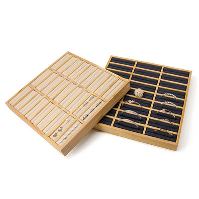 3x9 Compact Solid Wood Juwelen Ring Storage Display Tray Plaat Voor Luxe Show