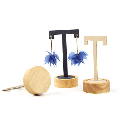 T-vormige lederen hoes voor oordruppels Display Stand voor juwelen Luxe tentoonstelling
