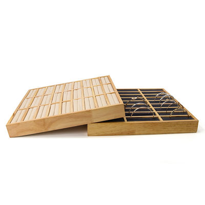 3x9 Compact Solid Wood Juwelen Ring Storage Display Tray Plaat Voor Luxe Show