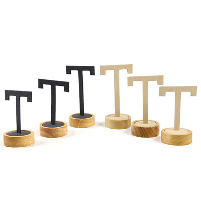 T-vormige lederen hoes voor oordruppels Display Stand voor juwelen Luxe tentoonstelling