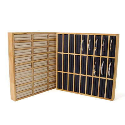 3x9 Compact Solid Wood Juwelen Ring Storage Display Tray Plaat Voor Luxe Show