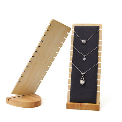 Draagbare houten sieraden display stand voor halsketting hangertje show