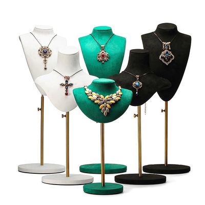 kopen Draagbare afneembare zachte fluweel sieraden organisator mannequin luxe display buste online manufacture