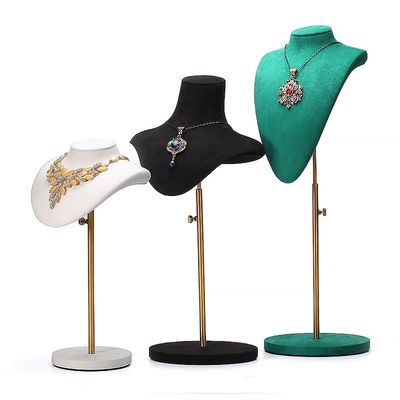 Meerdere maten zachte fluwelen cover sieraden display Bust hanger expositie stand