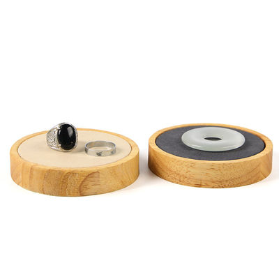 Zwakke fluwelen bekleding Houten sieraden Display Plaat Single Slot Voor Oordring Hanger