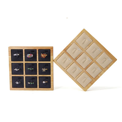 kopen 3x3 Multi Cells Solid Wood Juwelen Presentatie Tray Voor Oorbellen Studs Exhibition online manufacture