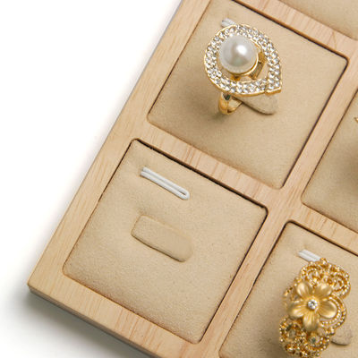 3x3 Multi Cells Solid Wood Juwelen Presentatie Tray Voor Oorbellen Studs Exhibition