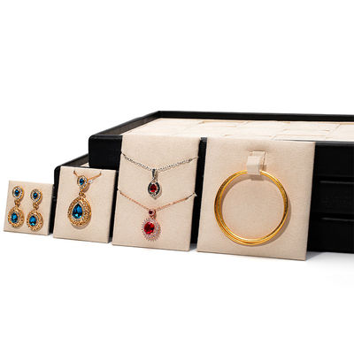 Grote capaciteit Praktische PU leder sieraden expositie rekwisieten Luxe display tray